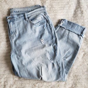 Old Navy Light Wash Distressed Boyfriend Jeans